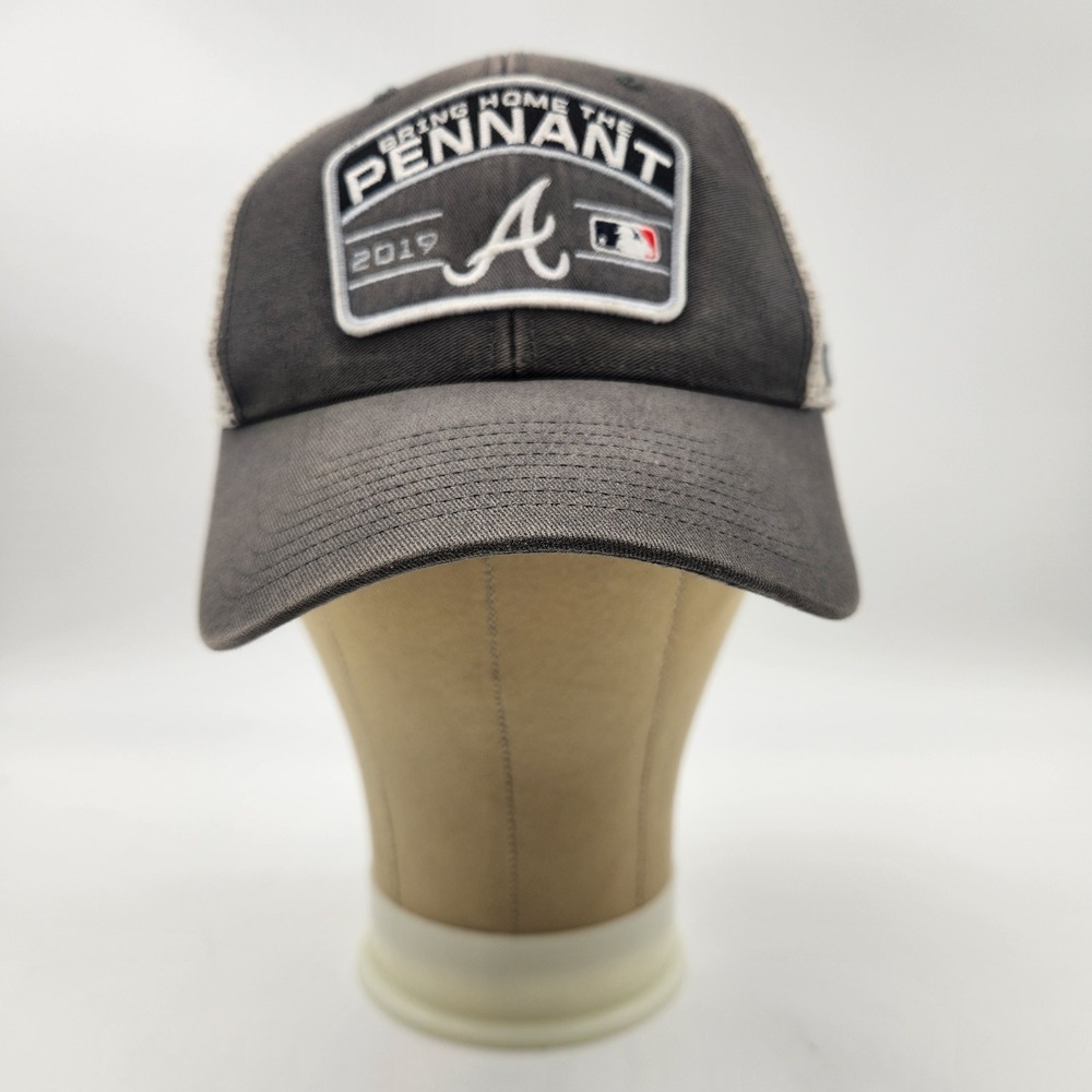 Atlanta‎ Braves 47 Brand 2019 Postseason Bring Home the Pennant Trucker Hat Grey